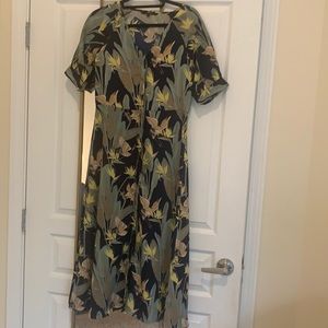 Vero moda breezy bird print midi dress